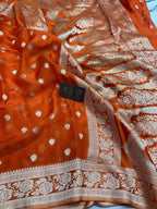 Premium Mashru Crepe Banarasi Saree - All Over Motifs