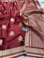 Premium Mashru Crepe Banarasi Saree - All Over Motifs