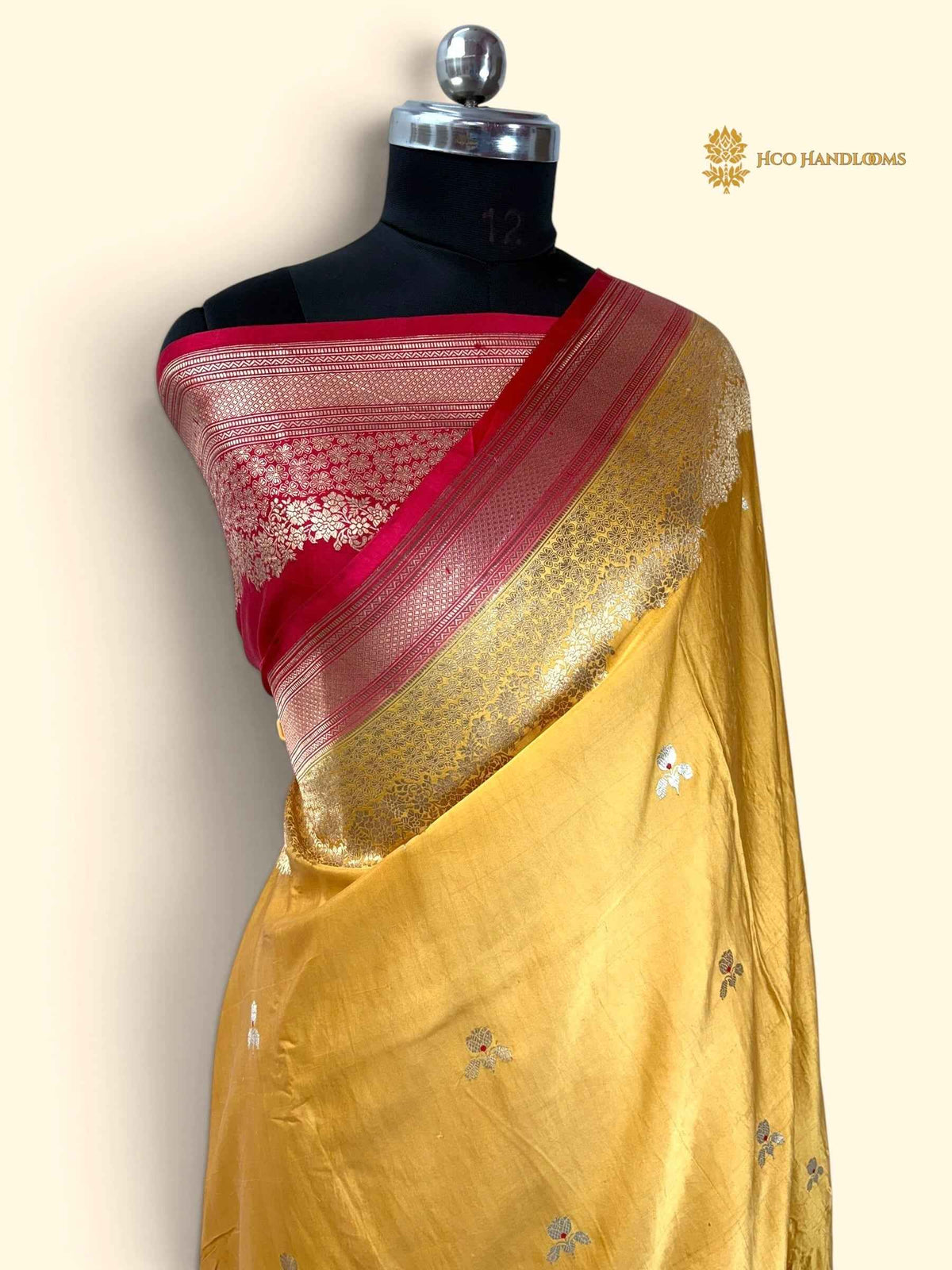 Pure Mashru Silk Handloom Bnarasi Saree - All Over Meenakari Motifs