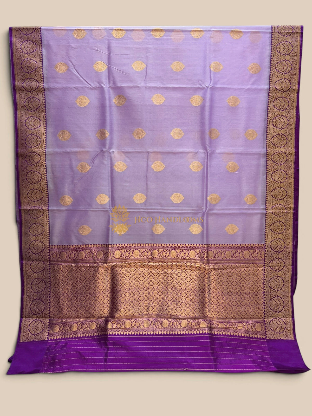 Contrast Pure Kora Silk Handloom Banarasi Saree - Kadhua Motifs
