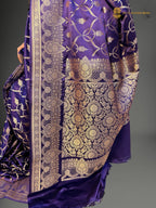 Premium Mashru Katan Silk Banarasi Saree - All Over Jaal Pattern
