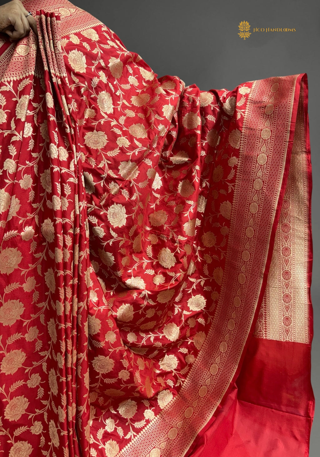 Regal Pure Katan Silk Handloom Banarasi Saree - All Over Jaal Work