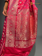 Premium Mashru Katan Silk Banarasi Saree - All Over Jaal Pattern