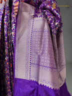 Pure Katan Silk Handloom Geometric Design Banarasi Saree