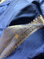 Premium Mashru Katan Silk Banarasi Saree With Floral Tanchui Brocade