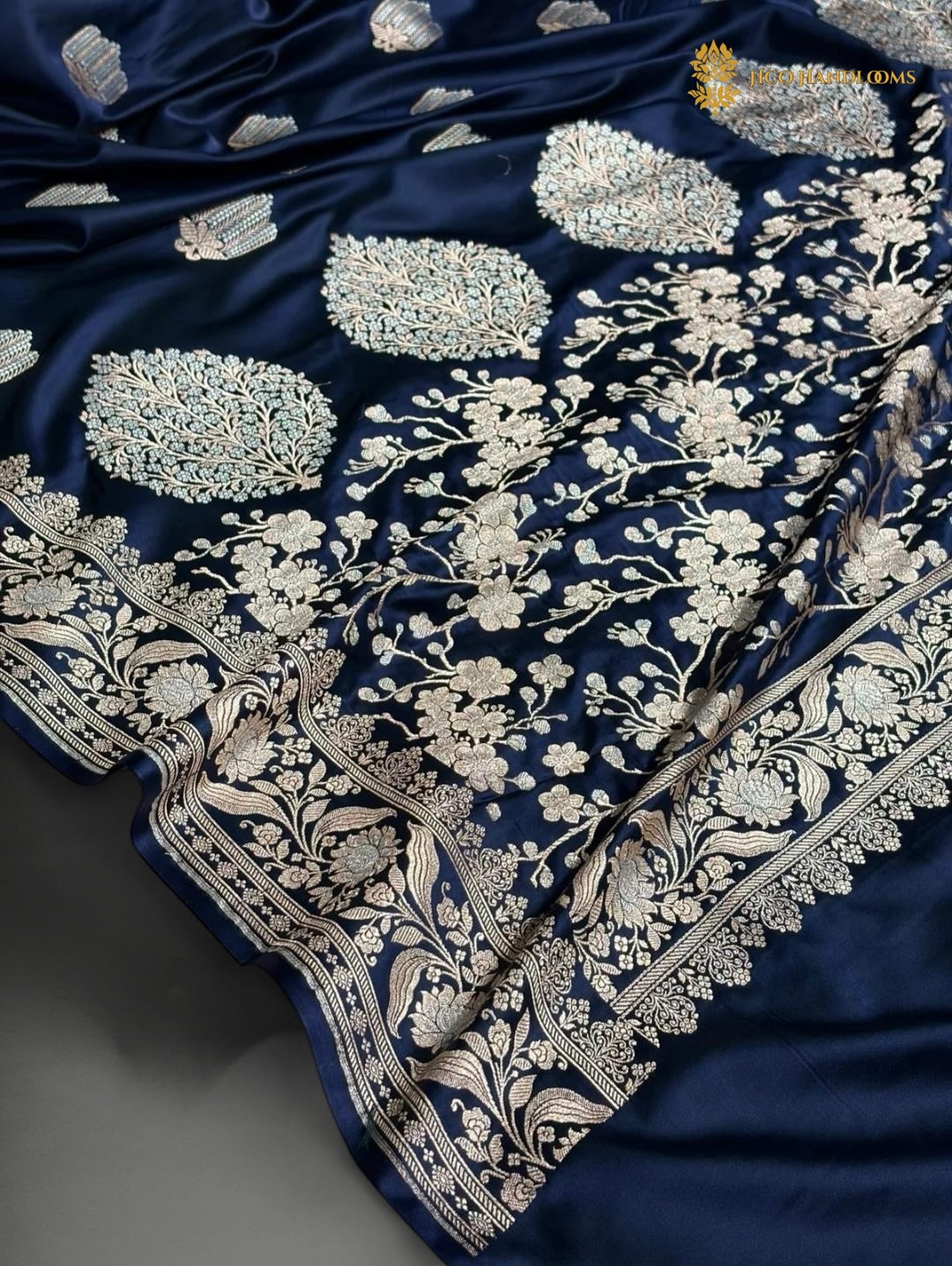 Premium Mashru Katan Silk Banarasi Saree - All Over Motifs