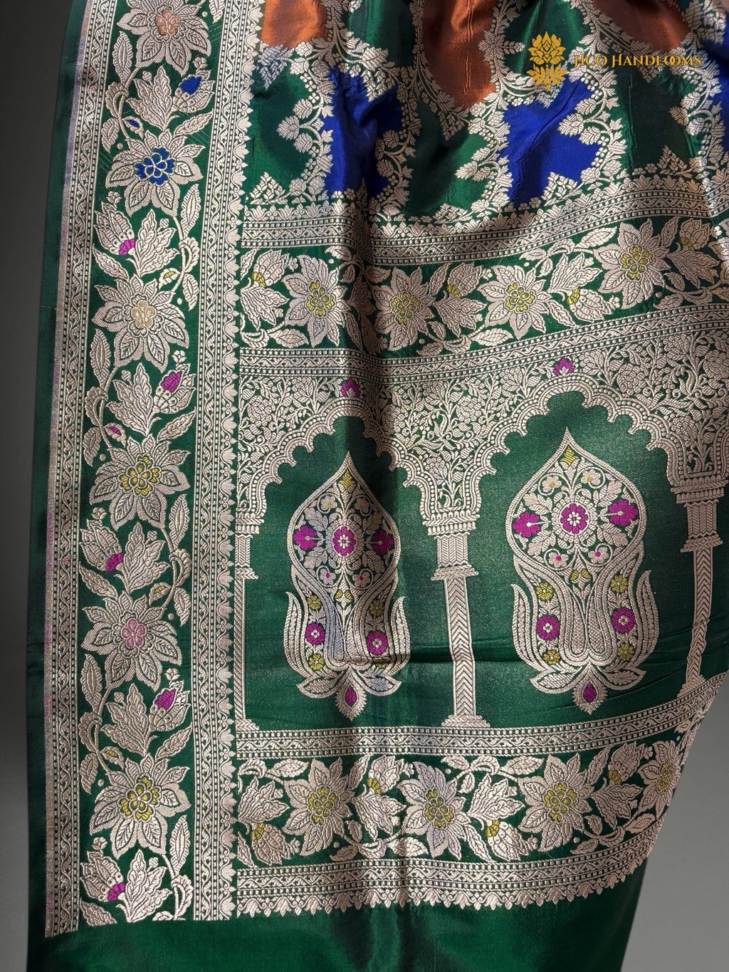 Regal Pure Katan Silk Handloom Rangkat Banarasi Saree