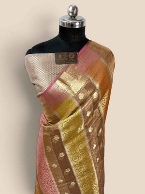 Pure Tissue Silk Handloom Banarasi Saree - Dual Design