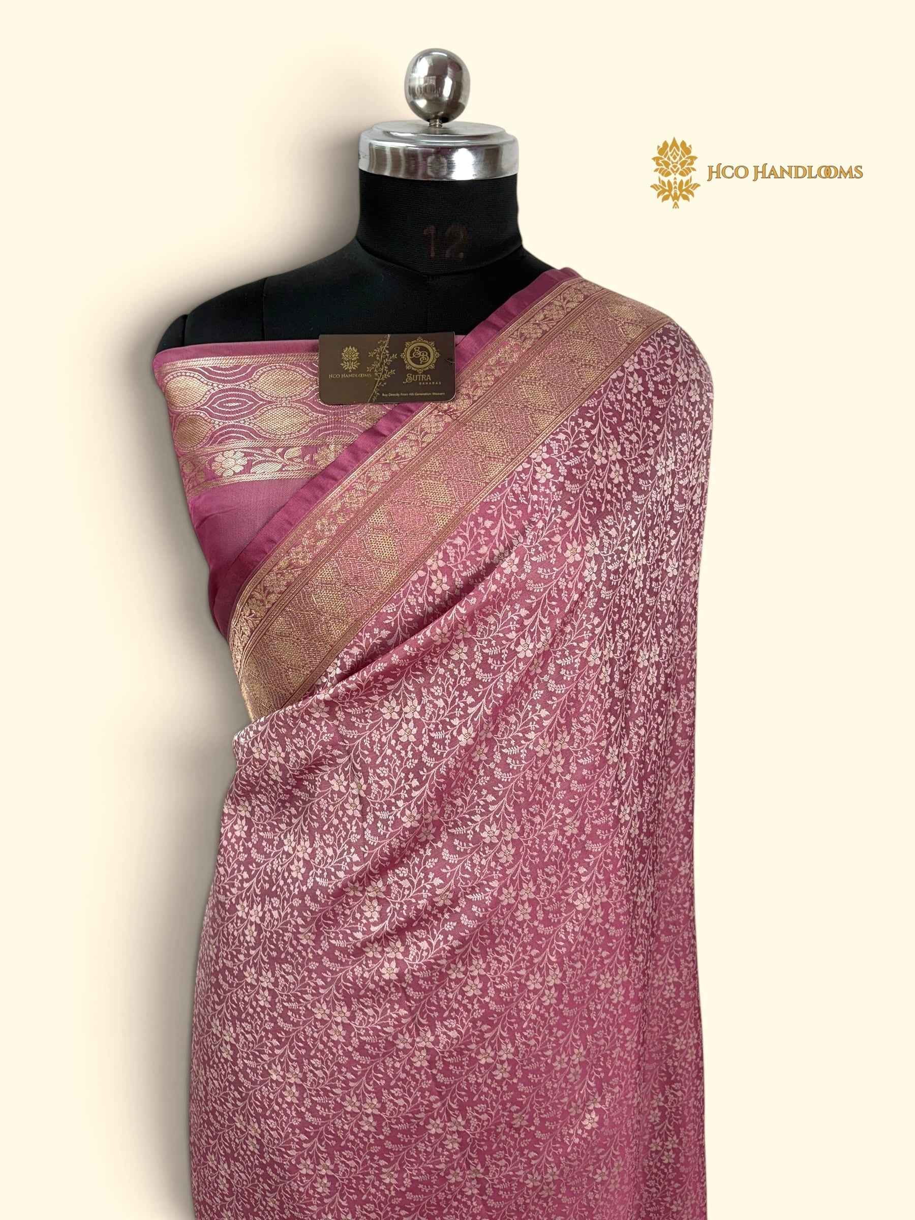 Premium Mashru Katan Silk Banarasi Saree - All Over Tanchui Brocade