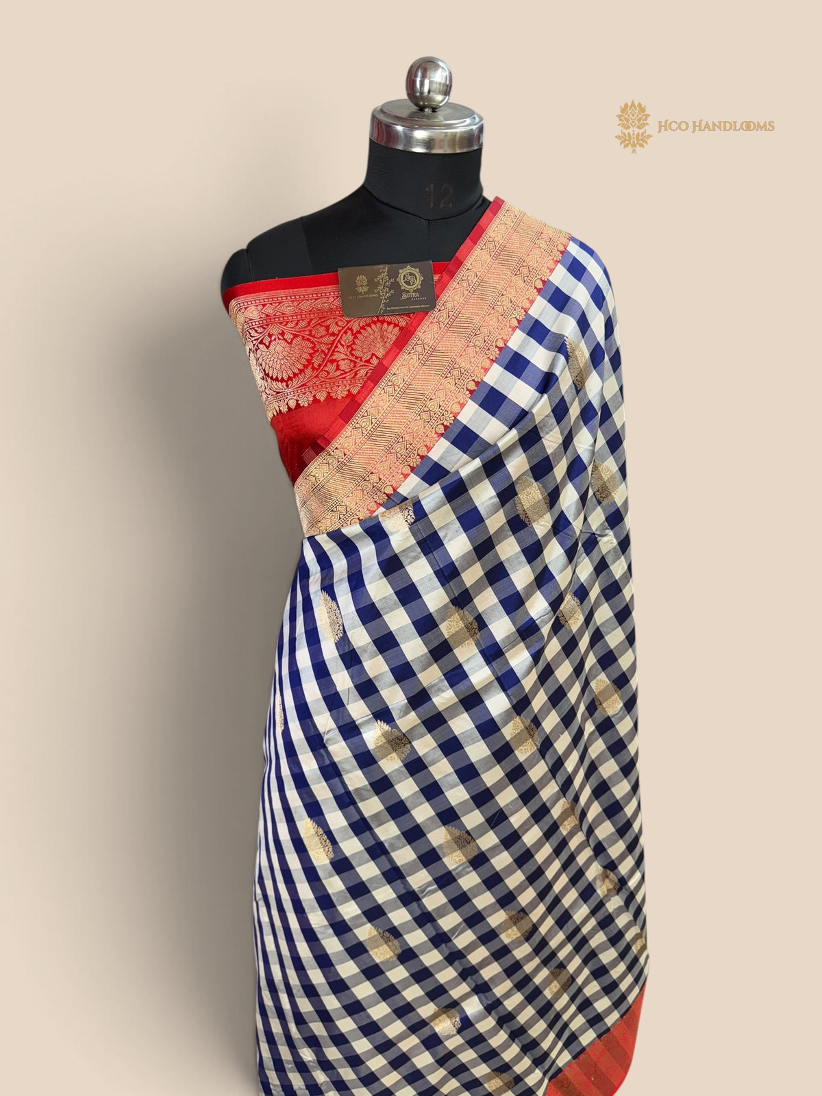 Contrast Pure Katan Silk Handloom Banarasi Saree - Kadhua Motifs