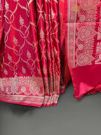 Premium Mashru Katan Silk Banarasi Saree - All Over Jaal Pattern