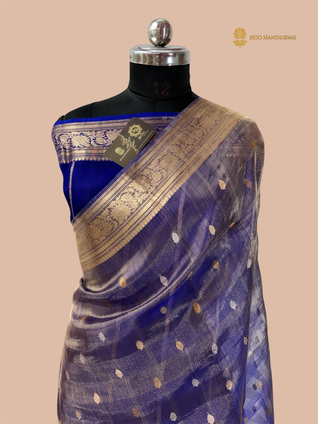 Pure Tissue Silk Handloom Banarasi Saree - All Over Kadhua Sona Roopa Motifs