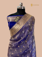 Pure Tissue Silk Handloom Banarasi Saree - All Over Kadhua Sona Roopa Motifs