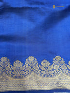 Pure Mango Katan Silk Handloom Banarasi Saree - All Over Kadhua Motifs