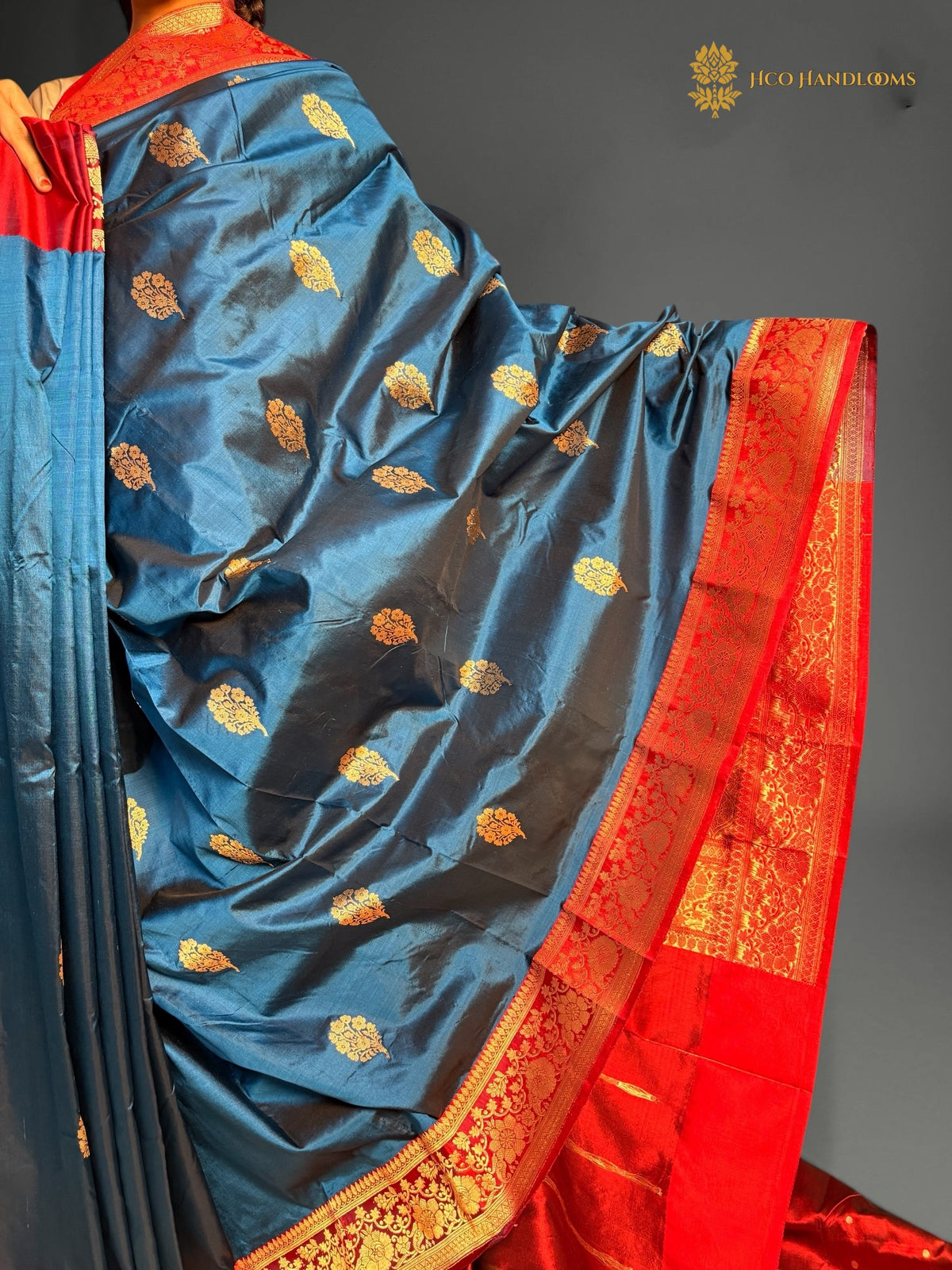 Pure Mango Katan Silk Handloom Banarasi Saree - All Over Kadhua Motifs