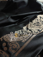 Premium Mashru Katan Silk Banarasi Saree With Floral Motifs