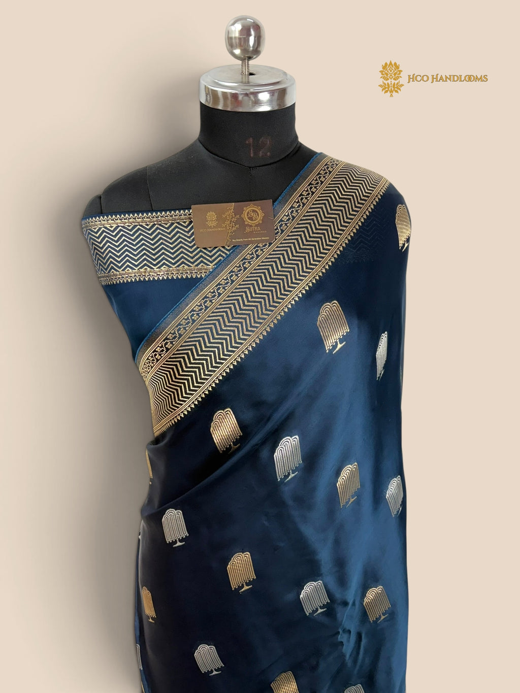 Premium Mashru Crepe Banarasi Saree - All Over With Motifs
