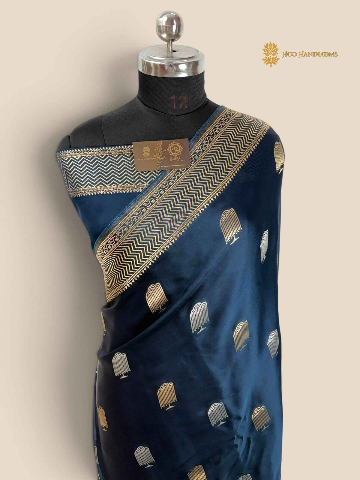 Premium Mashru Crepe Banarasi Saree - All Over With Motifs