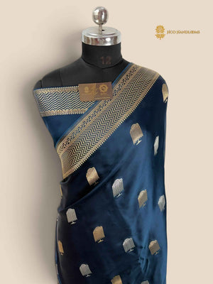Premium Mashru Crepe Banarasi Saree - All Over With Motifs