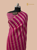 Pure Moonga Crush Tissue Silk Handloom Banarasi Saree