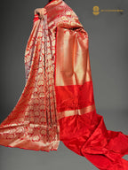 Pure Katan Silk Handloom Banarasi Saree - All Over Floral Tanchui Brocade