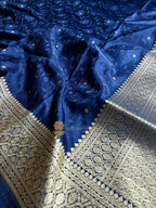Premium Mashru Katan Silk Banarasi Saree With Floral Tanchui Brocade