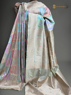 Rangkat Pure Katan Silk Handloom Banarasi Saree - All Over Jangla Motifs