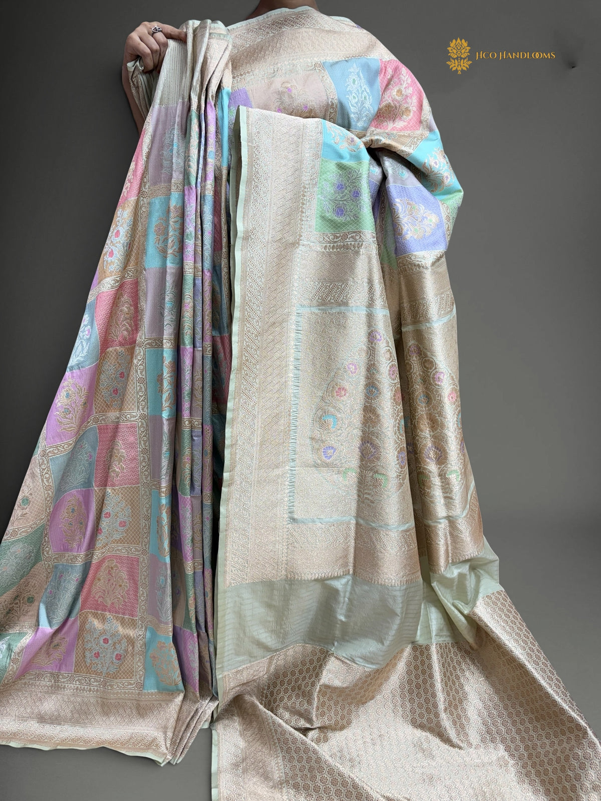 Rangkat Pure Katan Silk Handloom Banarasi Saree - All Over Jangla Motifs