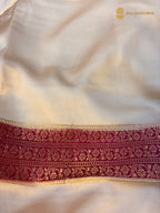 Premium Mashru Crepe Silk Banarasi Saree - All Over Motifs With Meenakari Border
