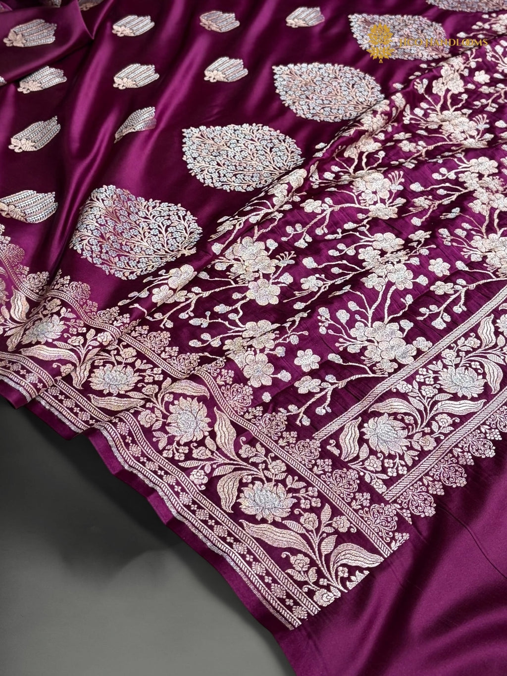 Premium Mashru Katan Silk Banarasi Saree - All Over Motifs