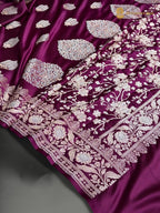 Premium Mashru Katan Silk Banarasi Saree - All Over Motifs