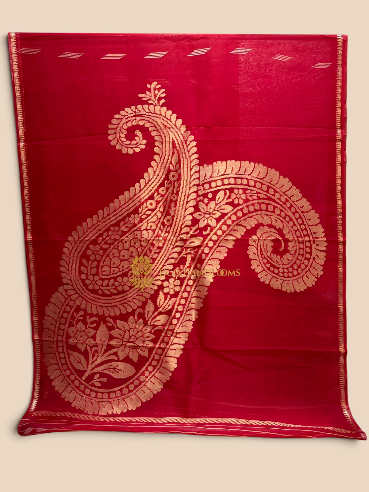 Red Pure Kora Silk Handloom Banarasi Saree