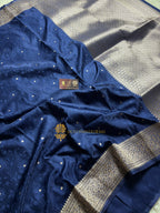 Premium Mashru Katan Silk Banarasi Saree With Floral Tanchui Brocade
