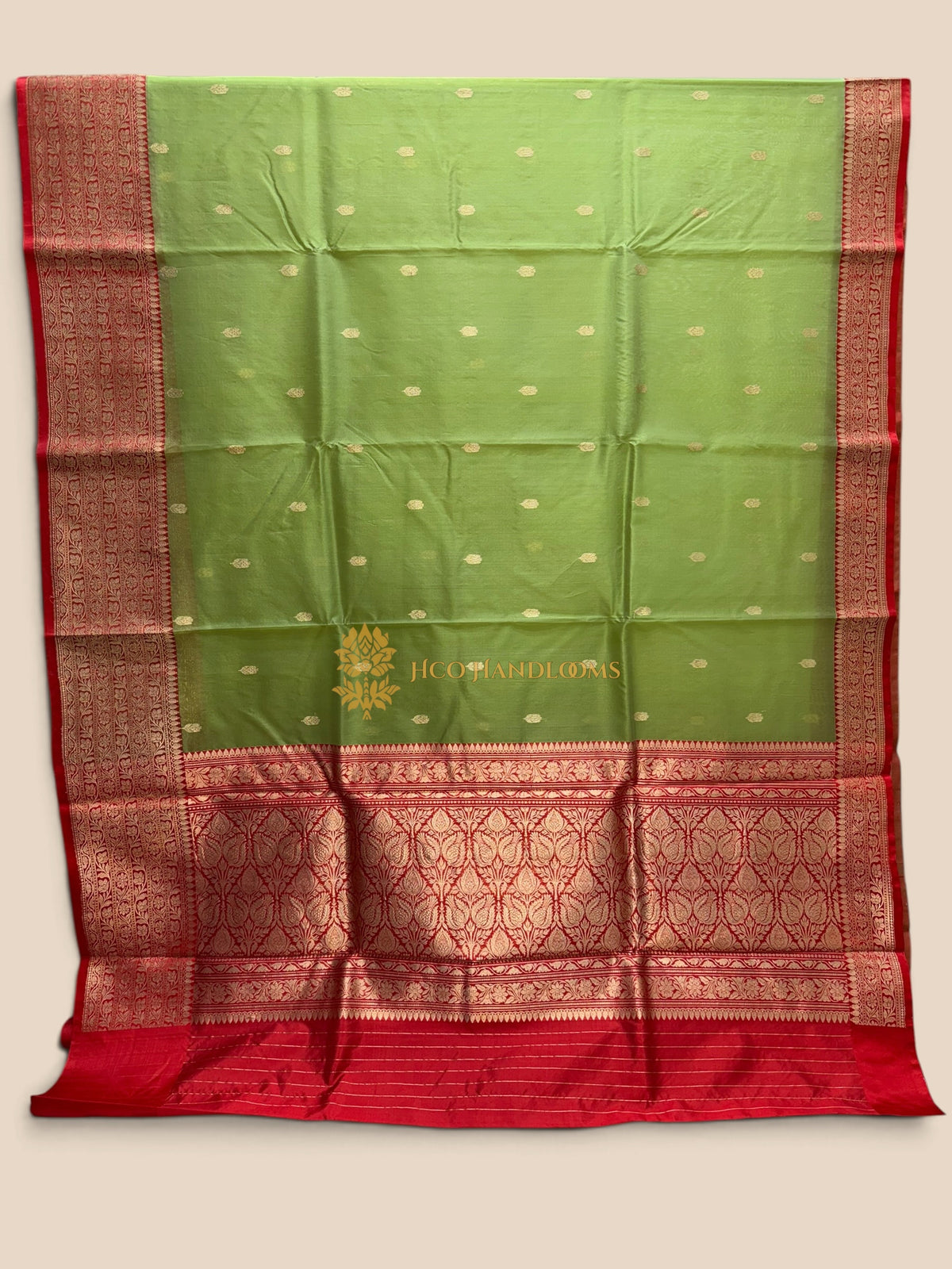 Contrast Pure Kora Silk Handloom Banarasi Saree - Kadhua Motifs