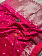 Premium Mashru Katan Silk Banarasi Saree With Floral Motifs