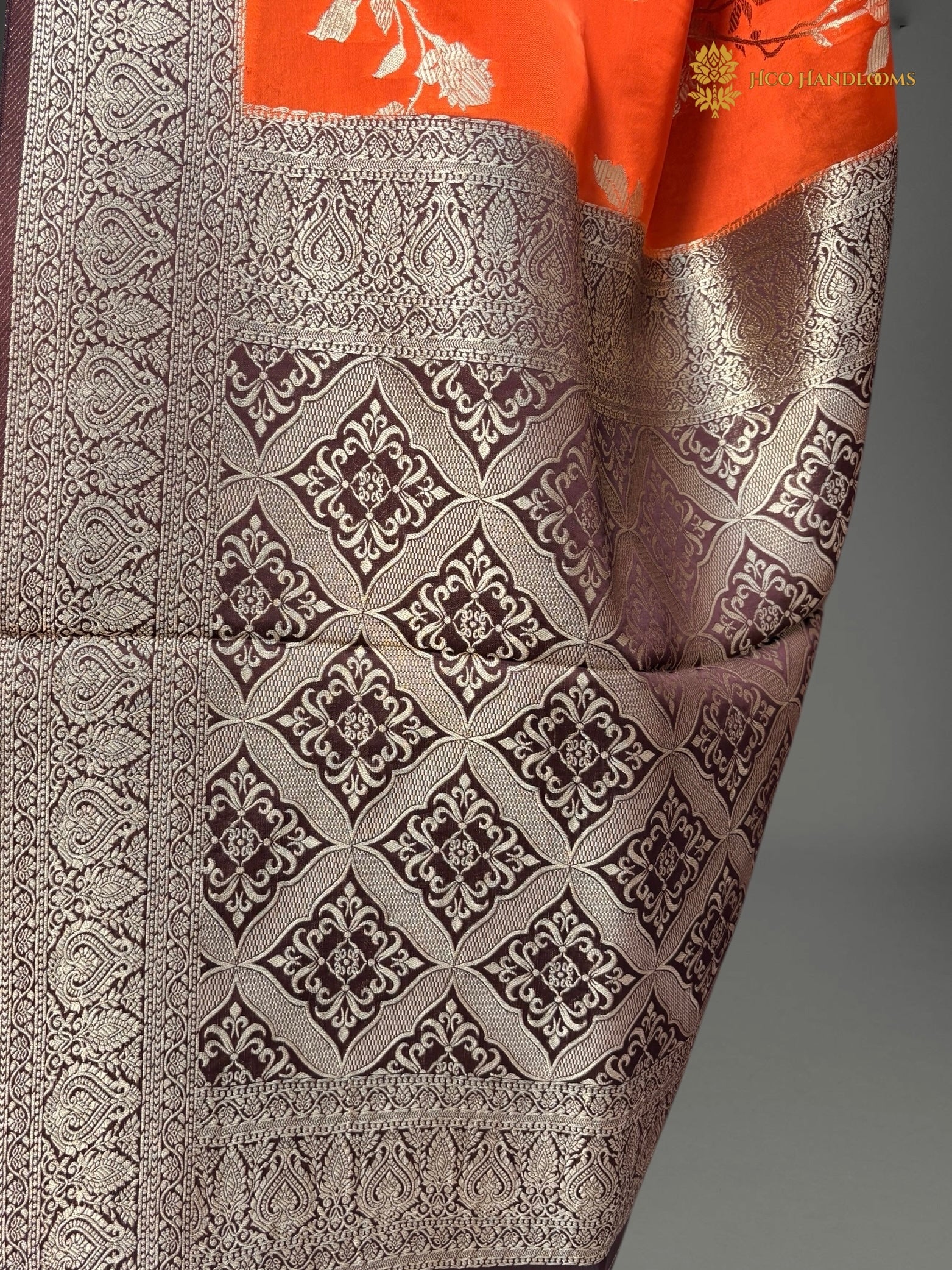 Premium Mashru Crepe Silk Banarasi Saree - All Over Jangla