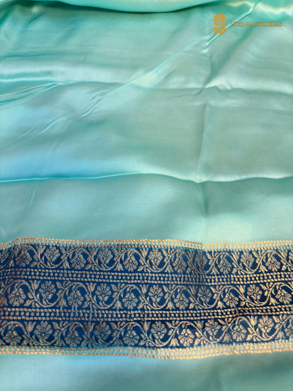 Premium Mashru Crepe Silk Banarasi Saree - All Over Motifs With Meenakari Border