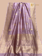 Pure Mango Katan Silk Handloom Banarasi Saree - All Over Kadhua Motifs