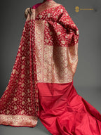 Regal Pure Katan Silk Handloom Banarasi Saree - All Over Jaal Work