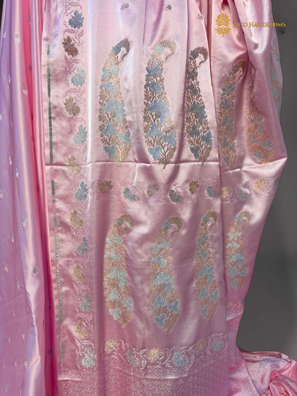 Premium Mashru Crepe Silk Banarasi Saree - All Over Motifs
