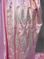 Premium Mashru Crepe Silk Banarasi Saree - All Over Motifs