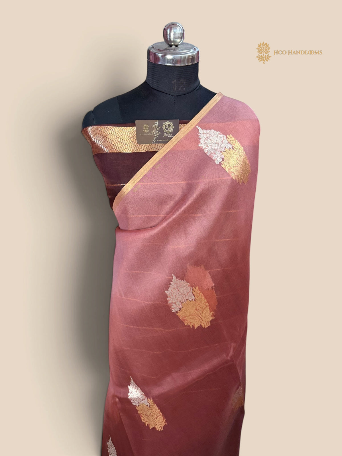 Pure Kora Silk Handloom Banarasi Saree - Meenakari Kadhua Motifs