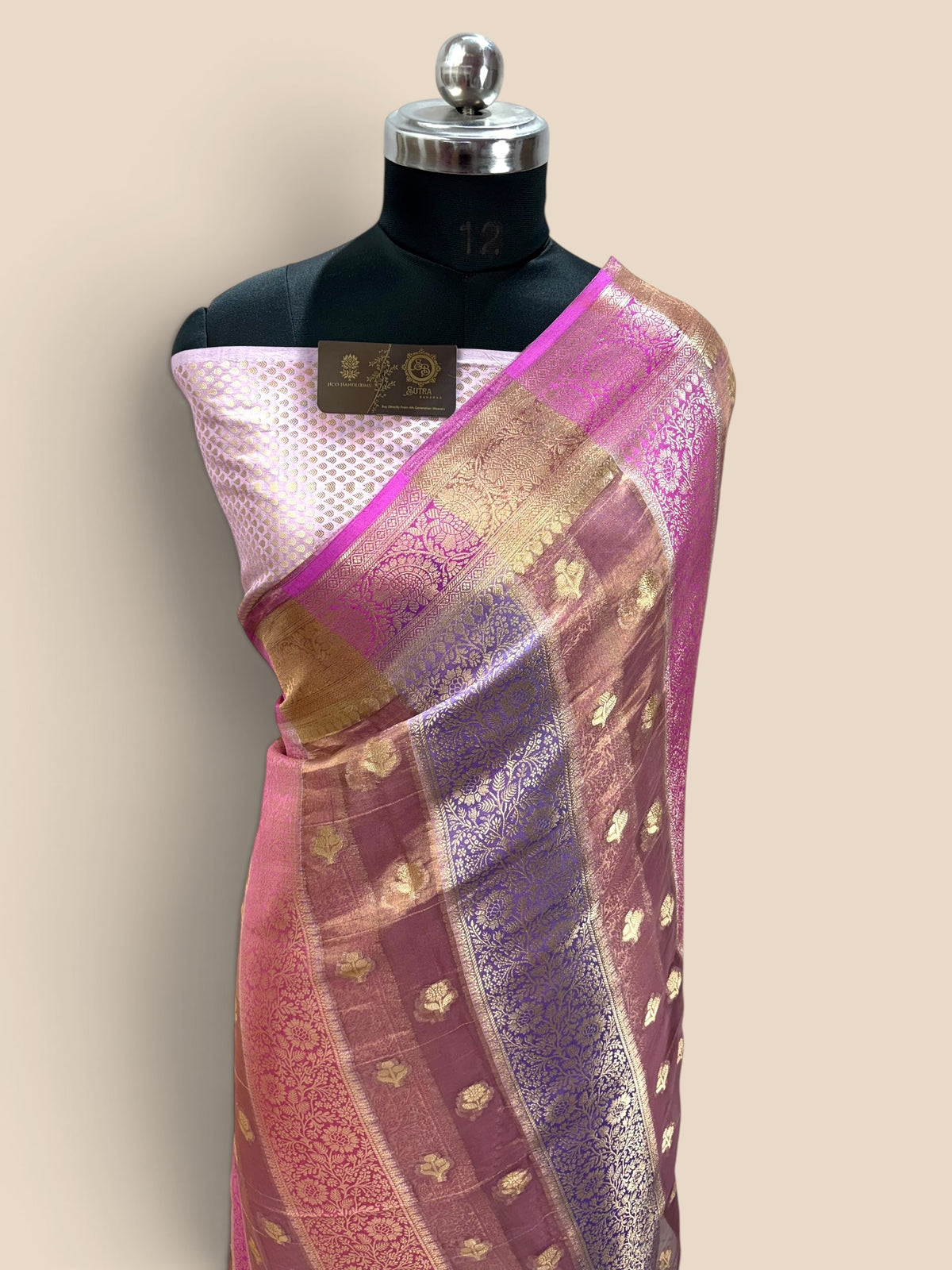 Pure Tissue Silk Handloom Banarasi Saree - Dual Design