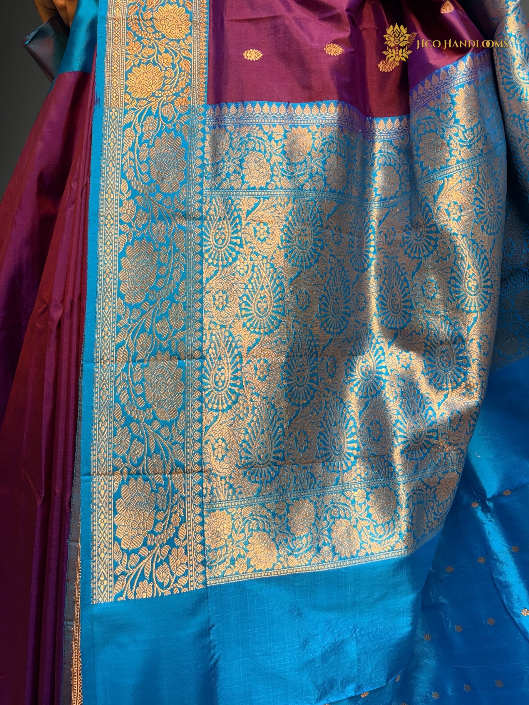 Pure Mango Katan Silk Handloom Banarasi Saree - All Over Kadhua Motifs