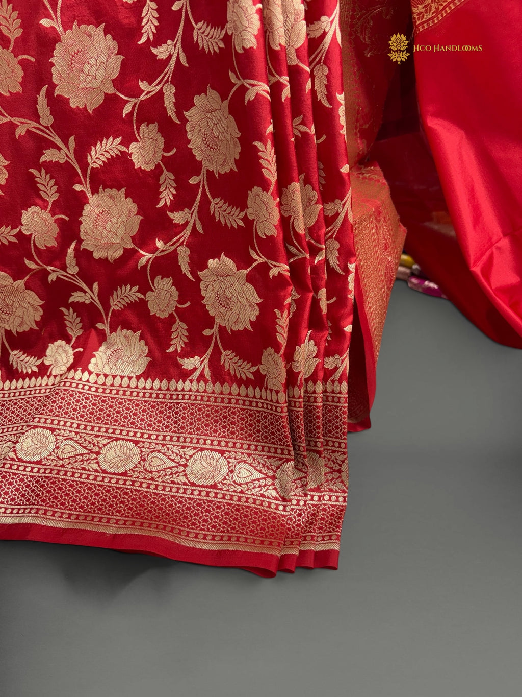 Regal Pure Katan Silk Handloom Banarasi Saree - All Over Jaal Work