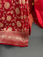Regal Pure Katan Silk Handloom Banarasi Saree - All Over Jaal Work
