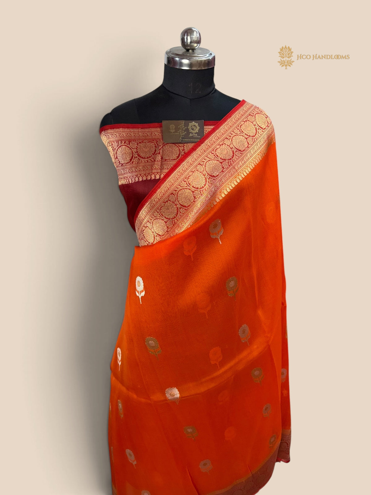Pure Kora Silk Handloom Banarasi Saree - Meenakari Kadhua Motifs