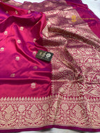 Regal Rani Pure Katan Silk Handloom Banarasi Saree - All Over Kadhua Motifs