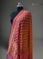 Pure Georgette Banarasi Bandhej Handloom Dupatta