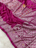 Rani Premium Mashru katan Silk Banarasi Saree - All Over Meenakari Skirt